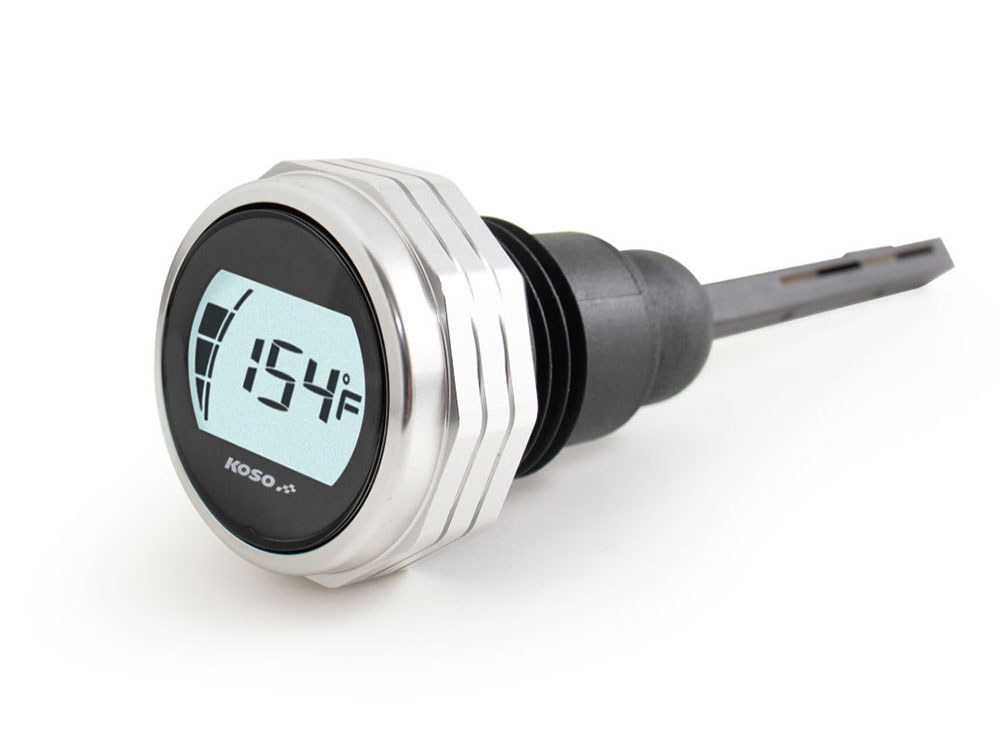 Koso Engine Oil Temperature & Level Dipstick – Silver. Fits Touring 2007-2016