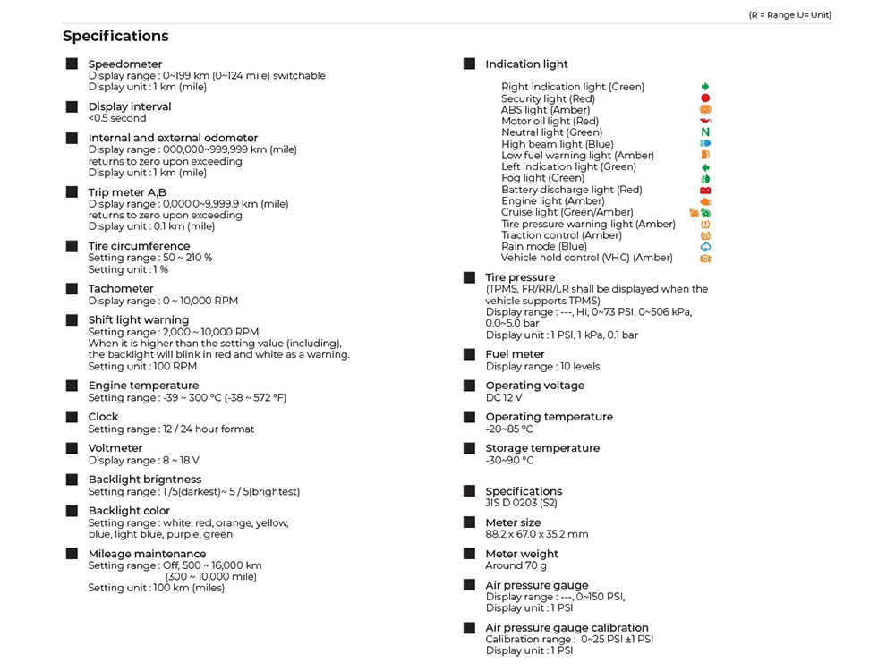 Koso Speedometer/Tachometer with Fuel Level & Engine Temperature Gauges – Black. Fits Touring 2014-2023 when Running Late Model Breakout/Street Bob Gauge Housing