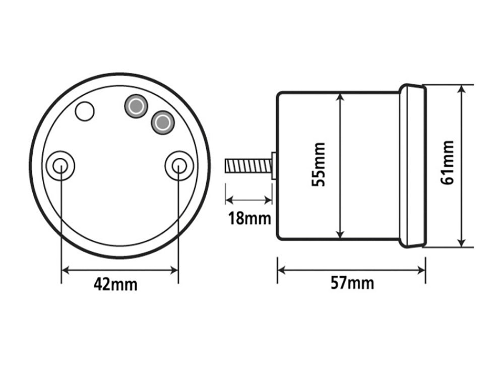Koso 2-3/8in. Digital Tachometer – Silver.