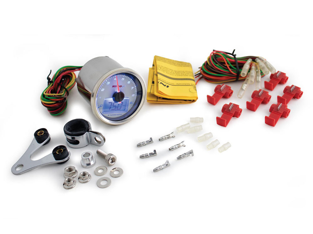 Koso 2-3/8in. Digital Tachometer – Silver.