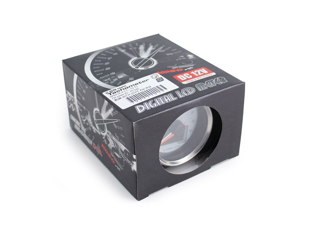 Koso 2-3/8in. Digital Tachometer – Silver.