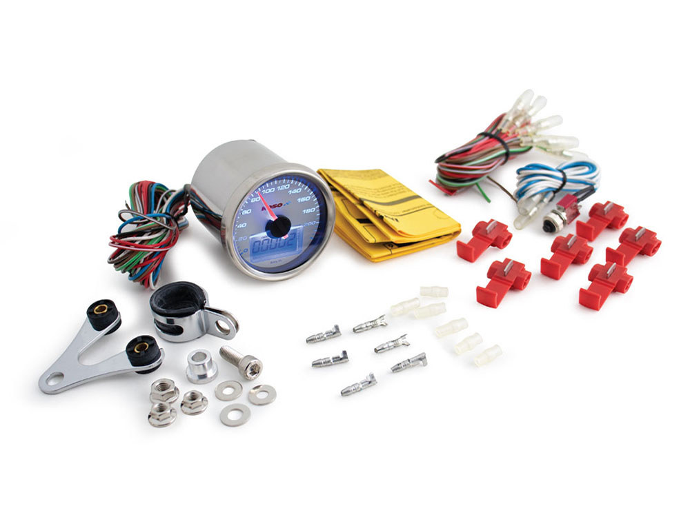 Koso 2-3/8in. Digital Speedometer – Silver.