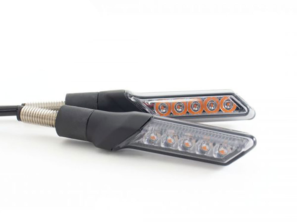 Koso GW-02 Sequential LED Amber Turn Signals – Black