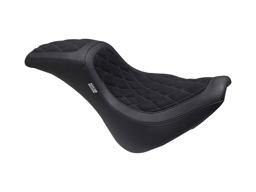 Kodlin Fastback Signature Series Seat – Black with Gun Metal Thread. Fits Softail Street Bob 2018up & Standard 2020up.