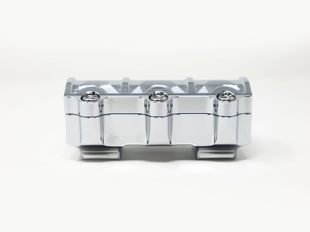 Kodlin 1.5in. Straight One Piece Big Block Riser Kit – Chrome. Fits 1.25in. Handlebar.