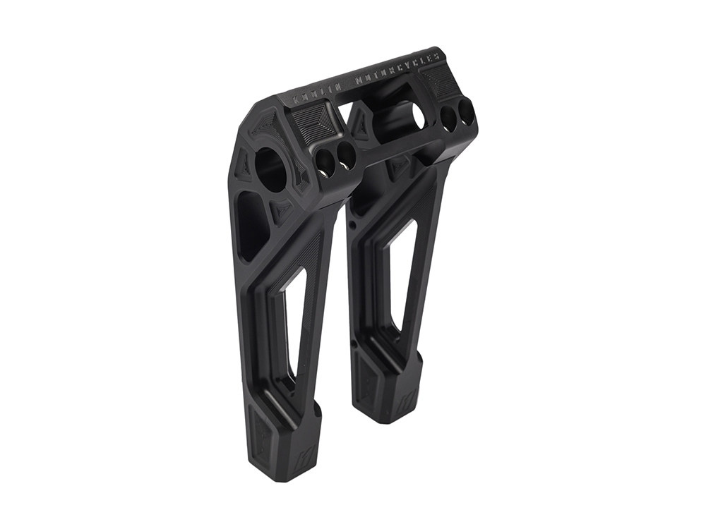 Kodlin 8in. Straight Fastback Risers – Black. Fits Softail Street Bob, Low Rider ST, Standard & Breakout 2018-2024