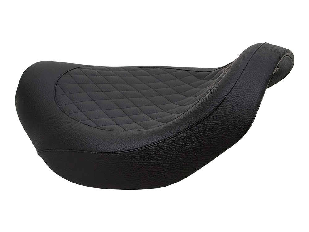 Kodlin Fred Kodlin Diamond Stitch Solo Seat – Black. Fits Softail Breakout & Fatboy with Kodlin Fuel Tank & Rear Fender.