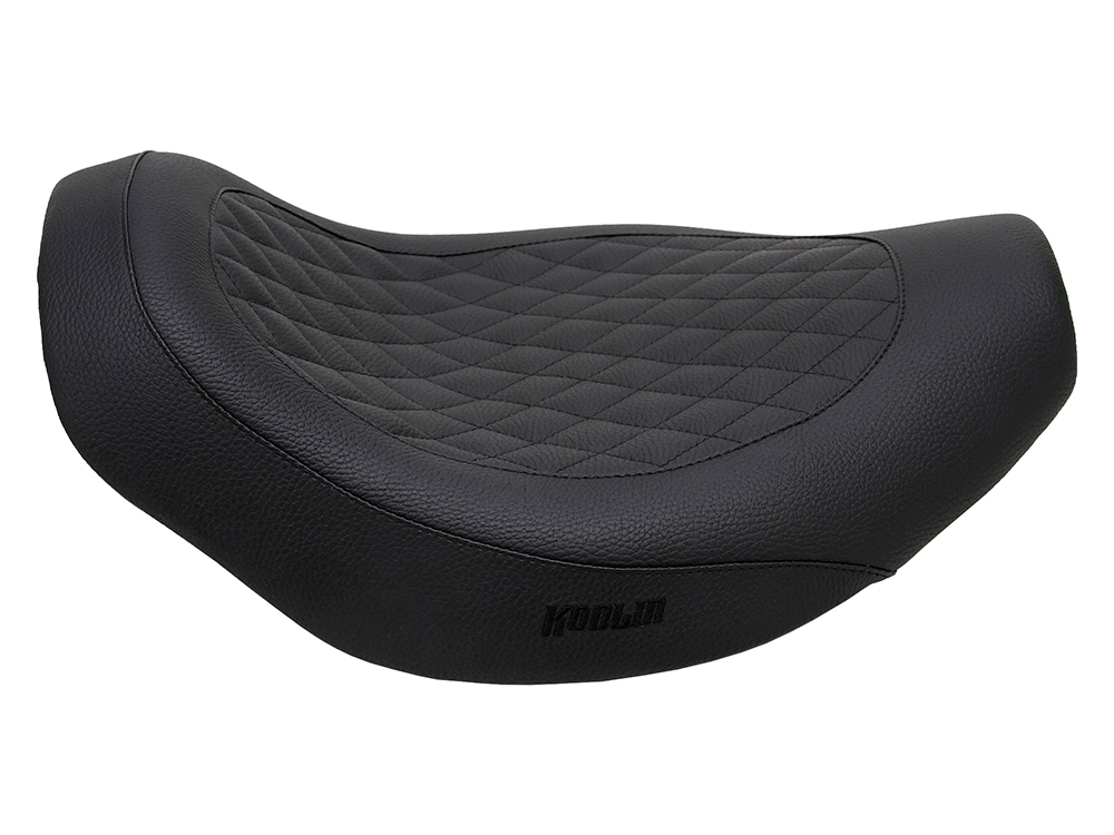 Kodlin Fred Kodlin Diamond Stitch Solo Seat – Black. Fits Softail Breakout & Fatboy with Kodlin Fuel Tank & Rear Fender.