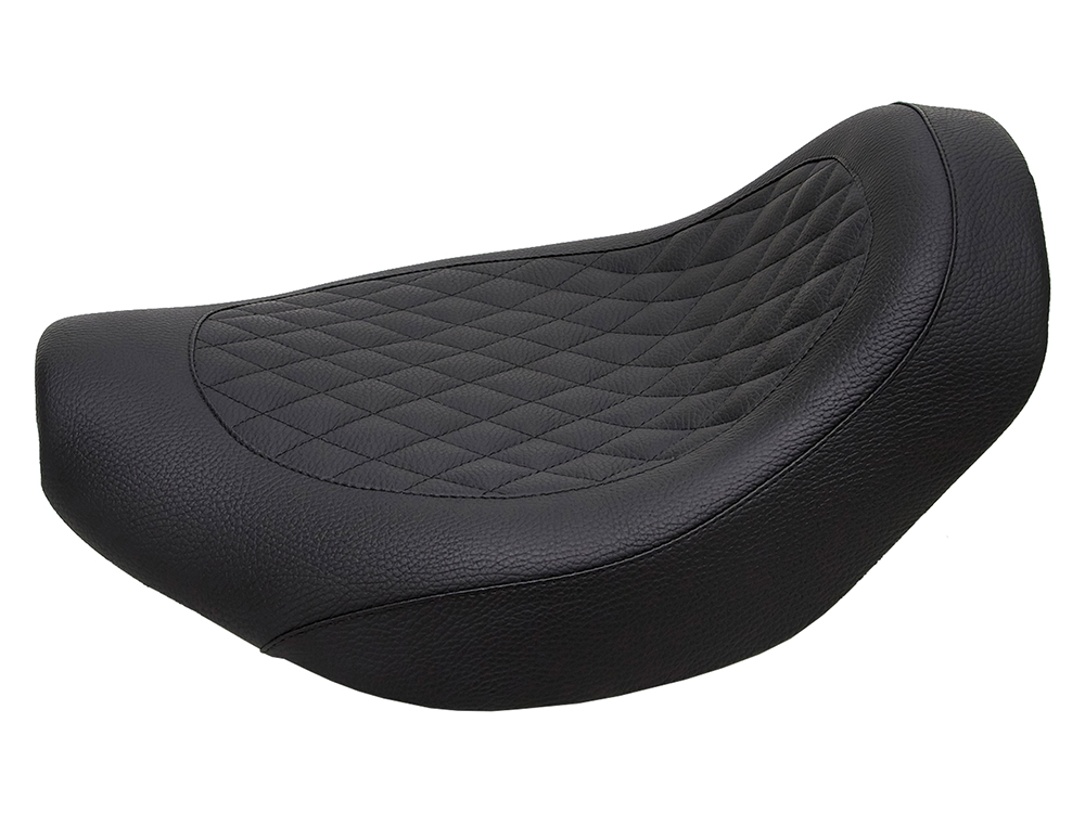 Kodlin Fred Kodlin Diamond Stitch Solo Seat – Black. Fits Softail Breakout & Fatboy with Kodlin Fuel Tank & Rear Fender.