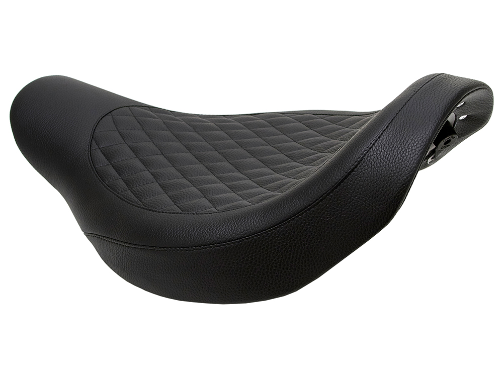 Kodlin Fred Kodlin Diamond Stitch Solo Seat – Black. Fits Fatboy 2018up & Breakout 2023up with OEM Fuel Tank & Kodlin Rear Fender.