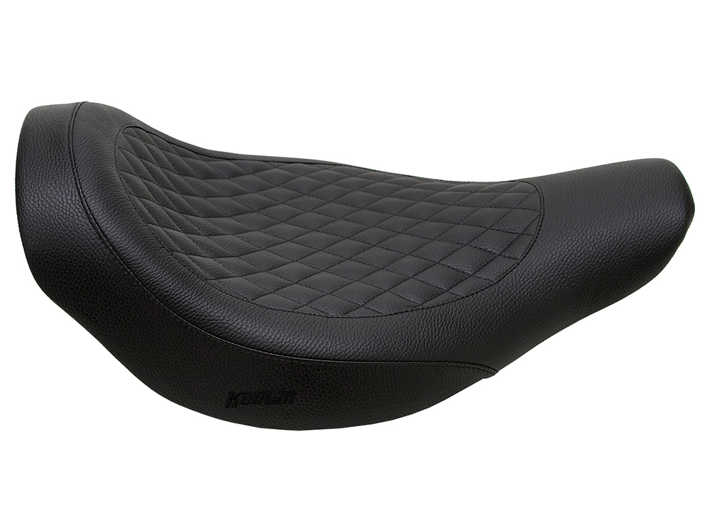 Kodlin Fred Kodlin Diamond Stitch Solo Seat – Black. Fits Fatboy 2018up & Breakout 2023up with OEM Fuel Tank & Kodlin Rear Fender.