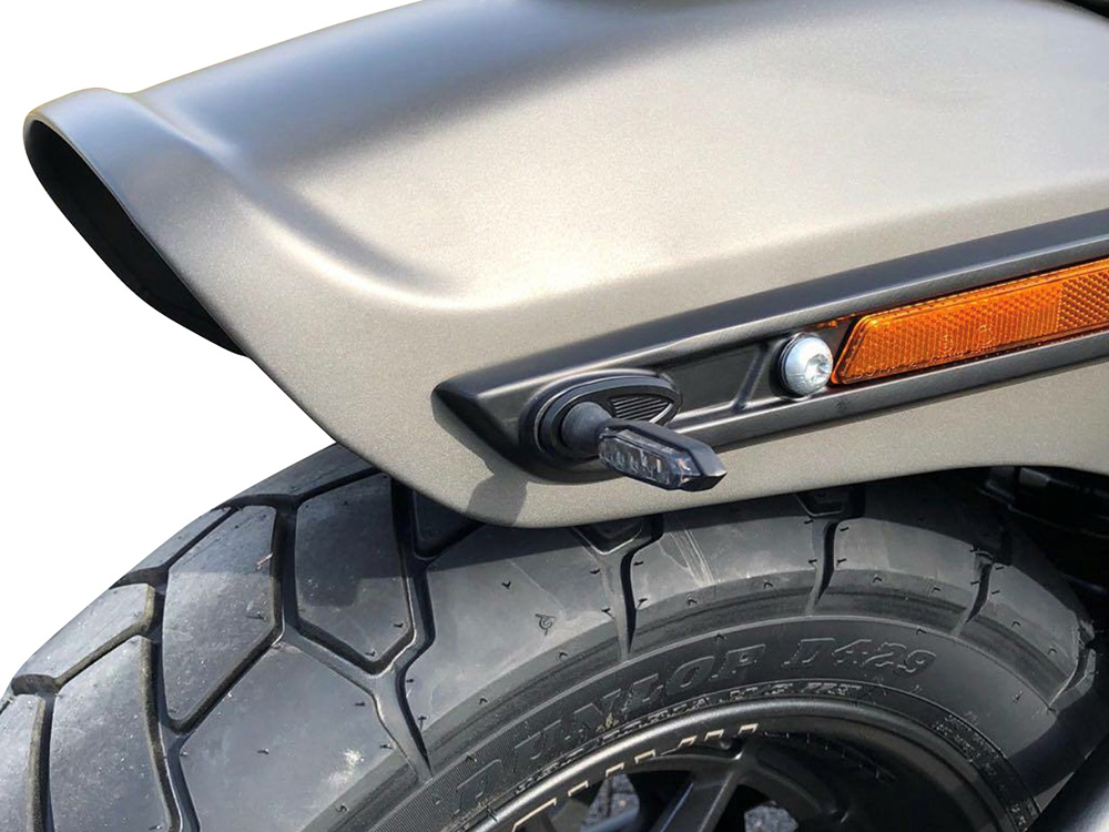 Kodlin Turn Signal Block Off Strut Plates – Black. Fits Most Big Twin 2002up & Sportster 2002-2021