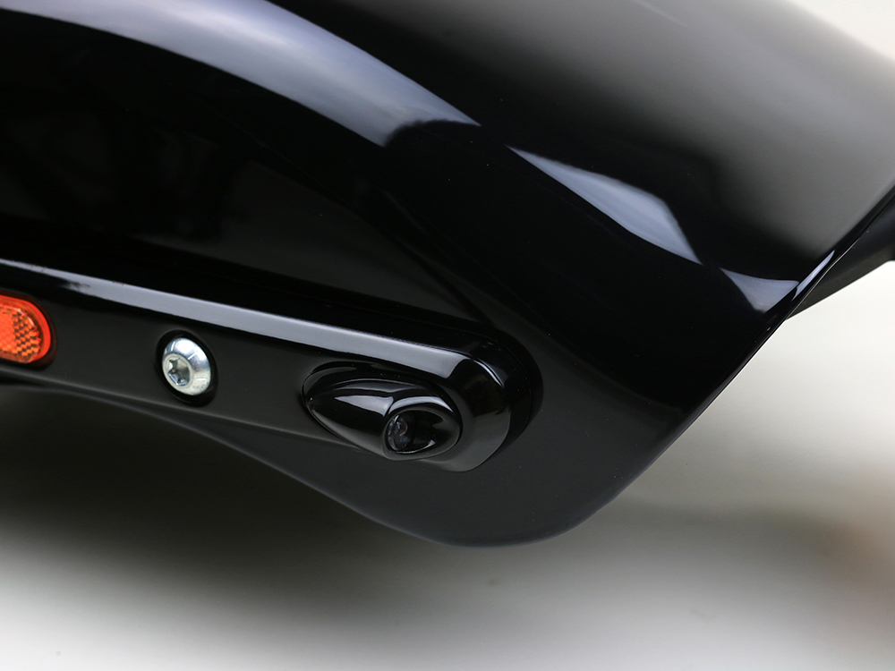 Kodlin Neowise Mini Strut Light Turn Signals  – Black. Fits Most HD 2002up