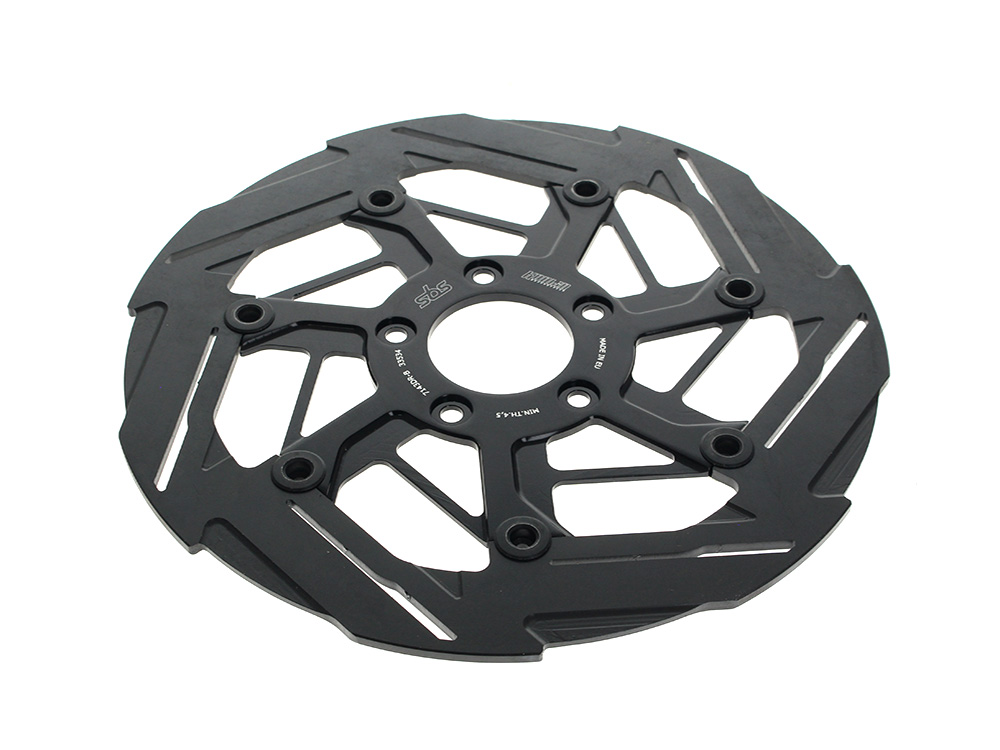 Kodlin 11.8in. Right Hand Front 7-Spoke Disc Rotor – Black Band & Black Carrier.