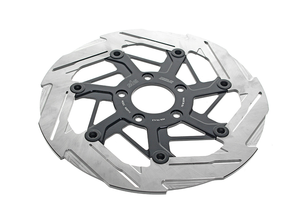 Kodlin 11.8in. Right Hand Front 7-Spoke Disc Rotor – Polished Band & Black Carrier.