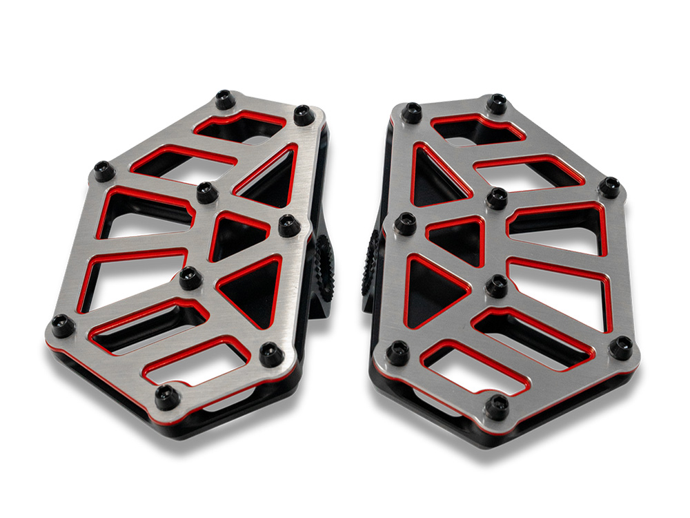 Kodlin NXL Redline Mini Floorboards without Adapters – Black, Red & Stainless