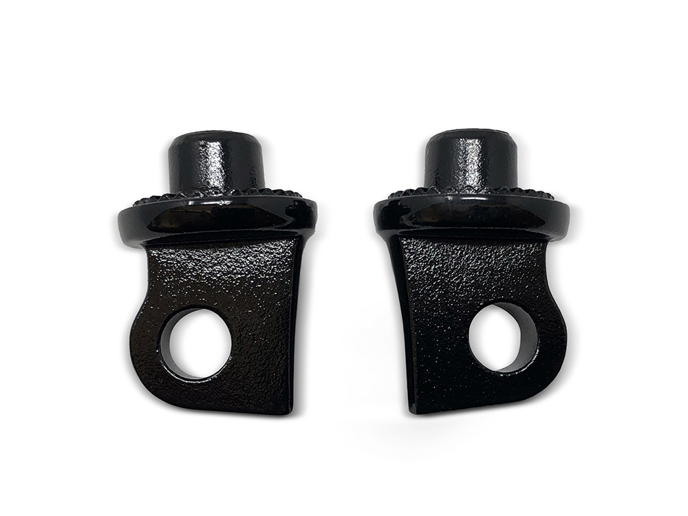 Kodlin Front or Rear Splined Footpeg Mounts – Black.