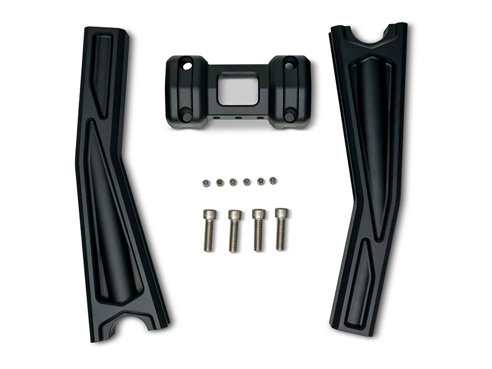 Kodlin 10in. Pullback Accent Pro Riser Kit – Black. Fits 1.25in. Handlebar.