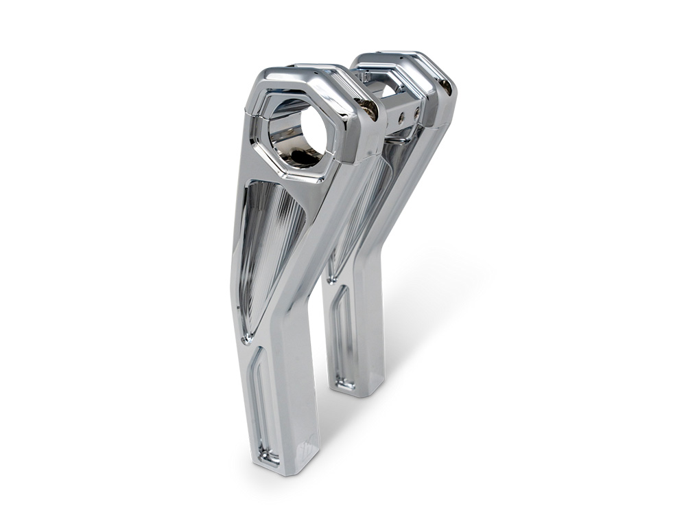 Kodlin 8in. Pullback Accent Pro Riser Kit – Chrome. Fits 1.25in. Handlebar.