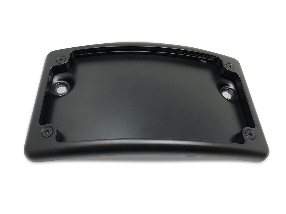 N/Plate Frame; Curved Blk LED