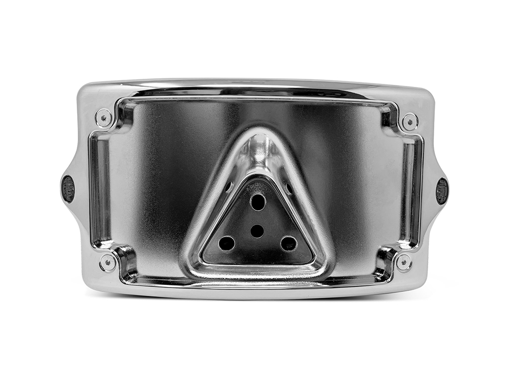 Kodlin Curved Number Plate Frame with Elypse Run/Turn/Brake Lights – Chrome.