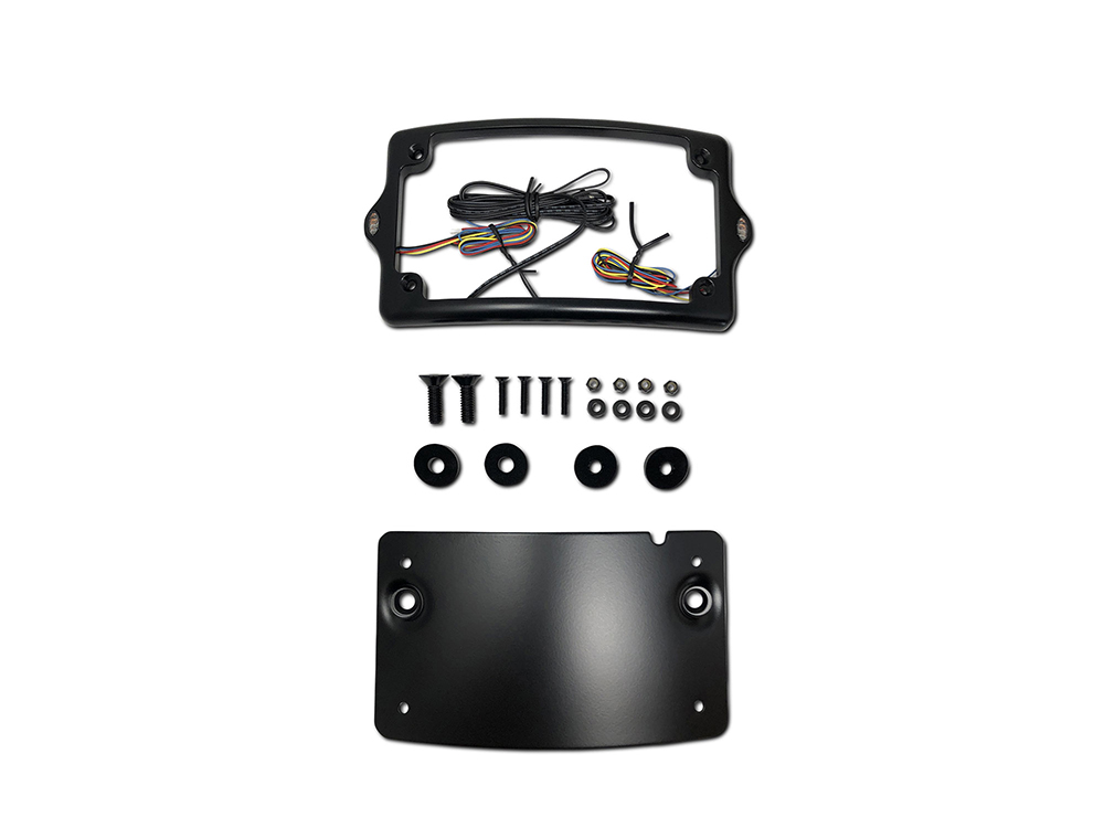 N/Plate Frame; Curved FLH%2713up Blk