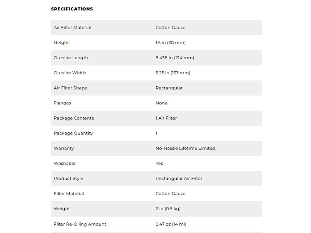 K&N FILTERS High-Flow Air Filter Element. Fits Sportster 2004-2013