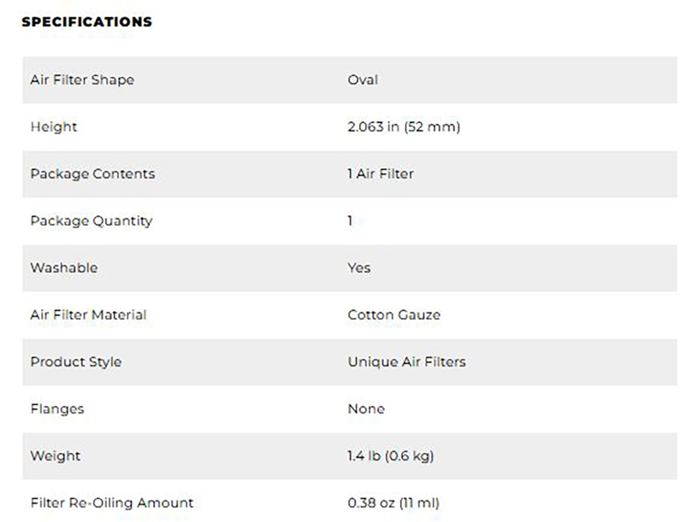 A/Filter Element; SE Ventilator Kit
