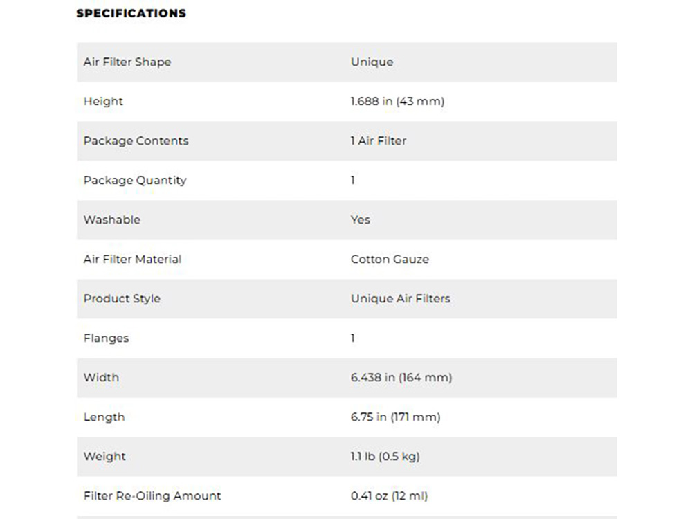 A/Filter Element; 107ci S/Tail%2718up