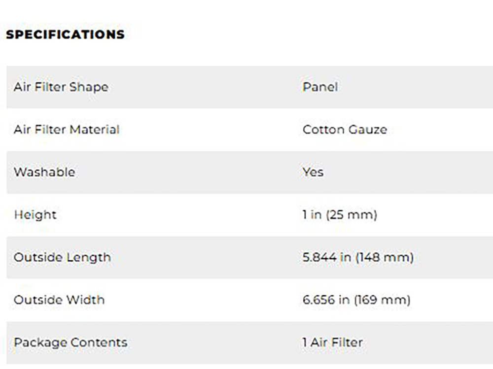 A/Filter Element; Indian