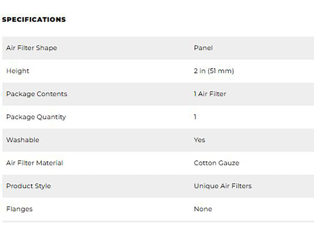 A/Filter Element; Indian Bagger &