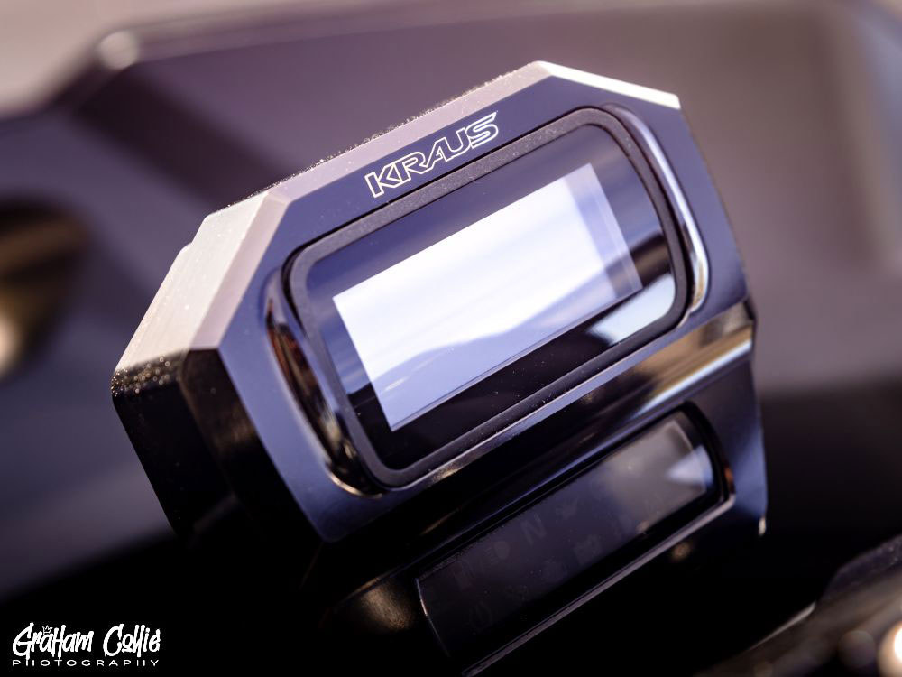 Kraus Moto M8 Softail Digital Gauge Bezel – Black. Fits Softail Street Bob, Breakout and Standard 2018-2024 and Low Rider ST 2022-2025