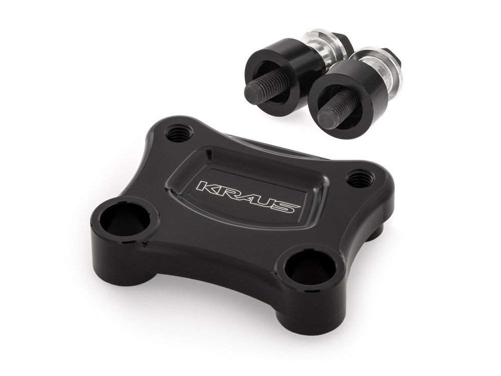 Kraus Moto T-Rex Pullback Plate – Black. Fits Softail 2018up.