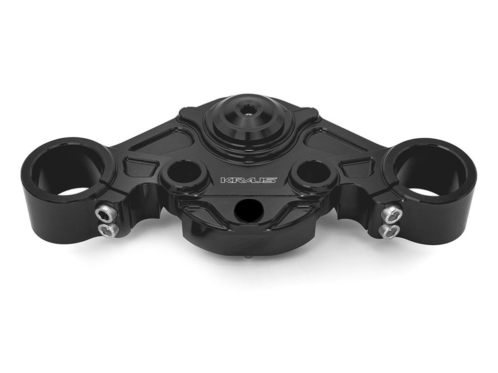 Kraus Moto Wolf One Billet Bagger Top Clamp – Black. Fits Road Glide 2024up