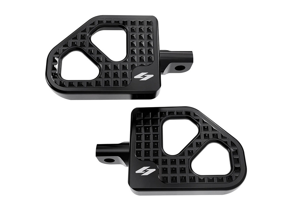 Kraus Moto Max Lean Mini Floorboards with HD Male Mount – Black