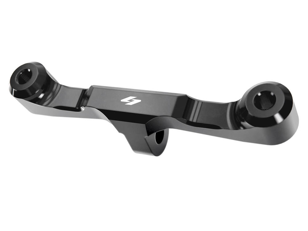 Kraus Moto Adjustable Gauge Mount – Black. Fits Dyna, FXR and Sportster.