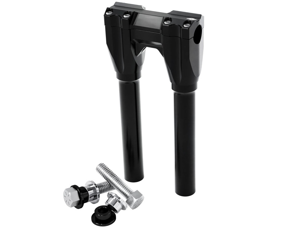 Kraus Moto 10in. Straight x 1-1/8in. Clamp Isolated Riser Kit – Black. Fits 1-1/8in. Handlebar