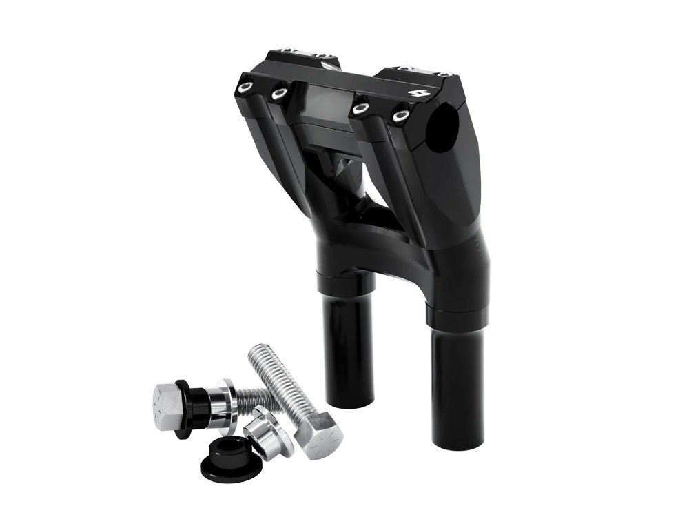Kraus Moto 8in. Kickback x 1in. Clamp Isolated Riser Kit – Black. Fits 1in. Handlebar