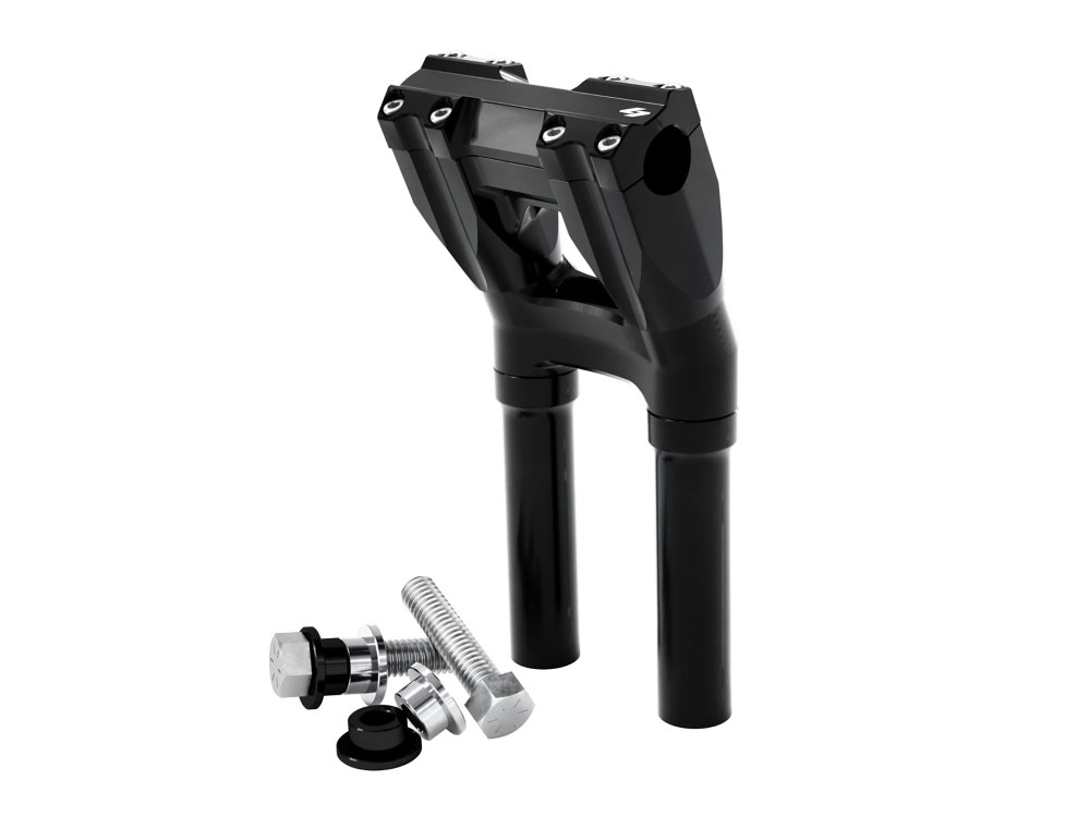 Kraus Moto 10in. Kickback x 1in. Clamp Isolated Riser Kit – Black. Fits 1in. Handlebar
