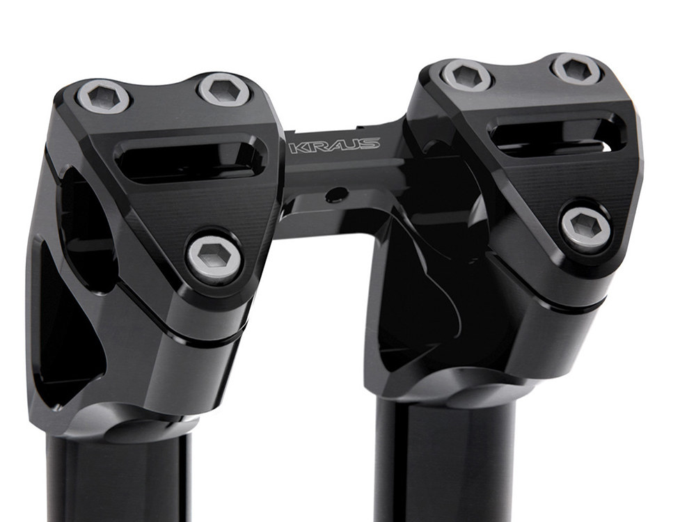 Kraus Moto 5in. Kickback x 1-1/8in. Clamp Workman Riser Kit – Black. Fits 1-1/8in. Handlebar