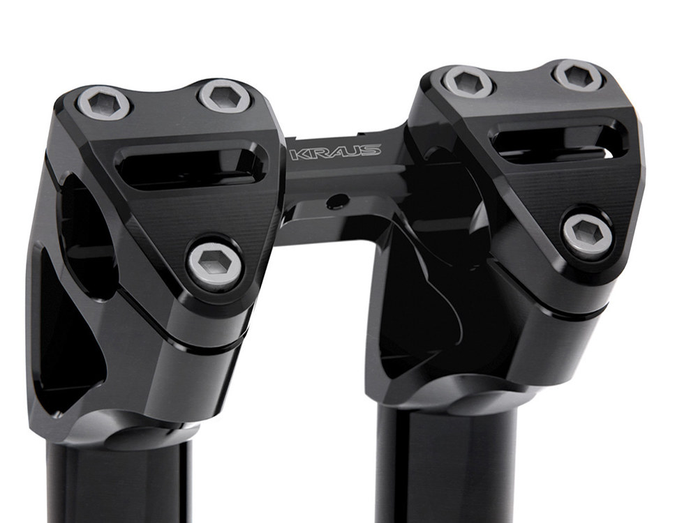 Kraus Moto 7in. Kickback x 1-1/8in. Clamp Workman Riser Kit – Black. Fits 1-1/8in. Handlebar