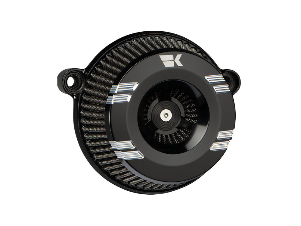 Khrome Werks Klassic, Instigator Series Air Cleaner Kit – Black. Fits Touring 2017-2024 & Softail 2018-2024