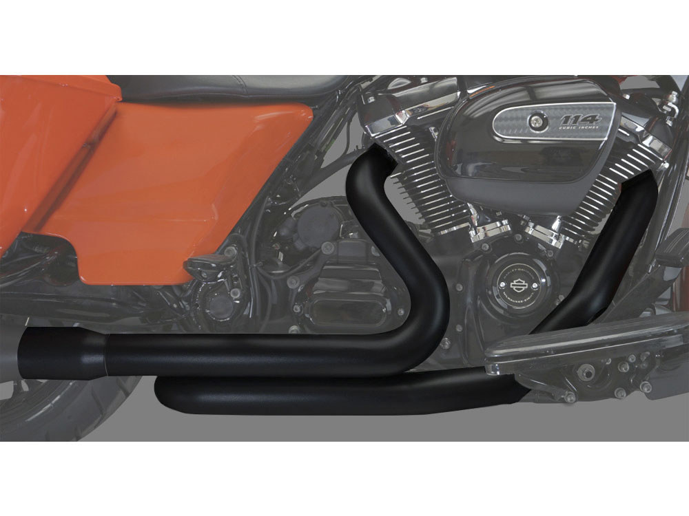 Khrome Werks Right Side Tuck & Under Headers – Black. Fits Touring 2017up.