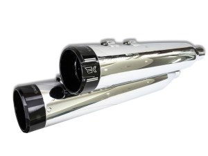 Khrome Werks 4-1/2in. Klassic Slip-On Mufflers – Chrome with Black End Caps. Fits Touring 2017up. Khrome Werks 4-1/2in. Klassic Slip-On Mufflers – Chrome with Black End Caps. Fits Touring 2017up.
