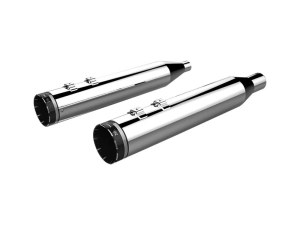 Khrome Werks 4-1/2in. Tracer Slip-On Mufflers – Chrome with Black End Caps. Fits Touring 2017up. Khrome Werks 4-1/2in. Tracer Slip-On Mufflers – Chrome with Black End Caps. Fits Touring 2017up.