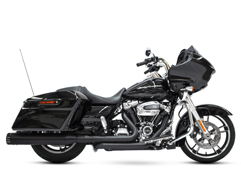 Khrome Werks 4-1/2in. Klassic Slip-On Mufflers – Black with Black End Caps. Fits Touring 2017up.