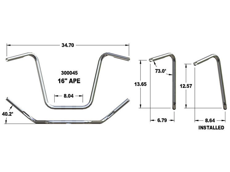 H/Bar; Ape Hanger 16