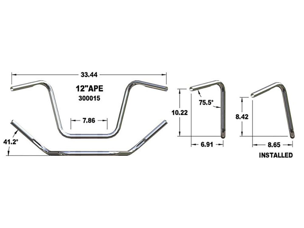H/Bar; Ape Hanger 12