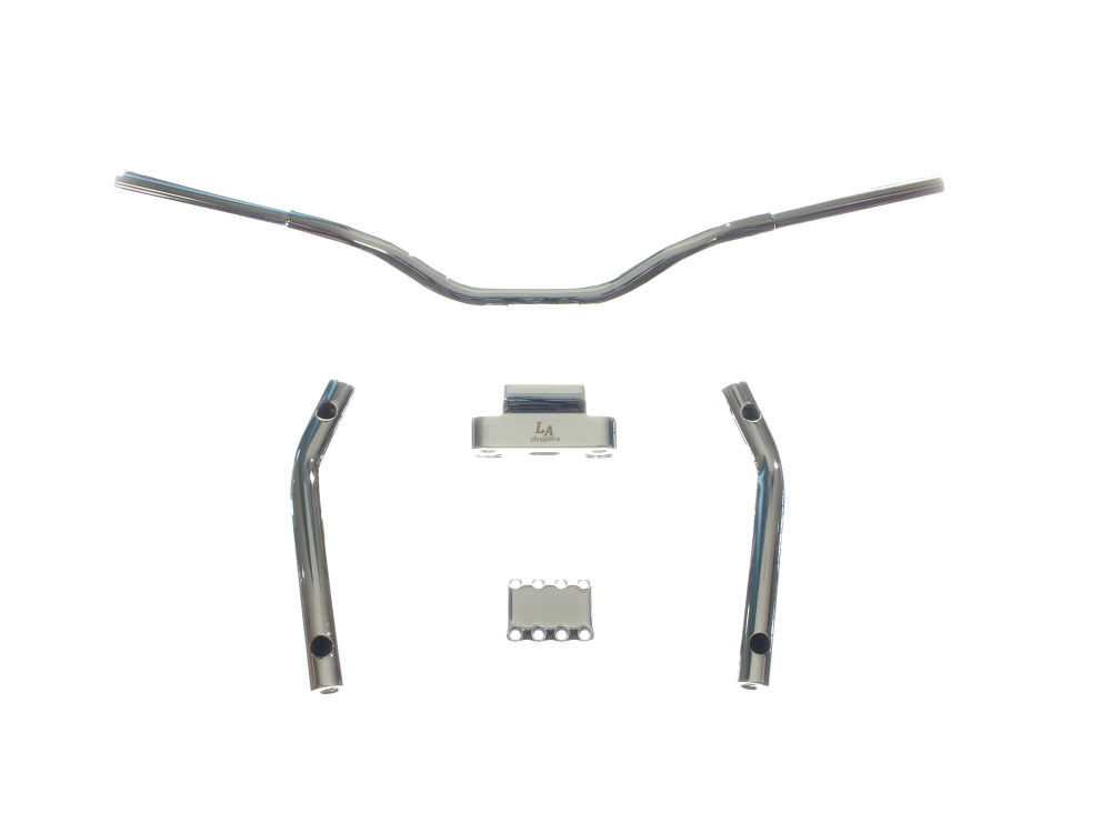LA Choppers 13in. x 1-1/4in. Pullback Kage Fighter Handlebar – Chrome.
