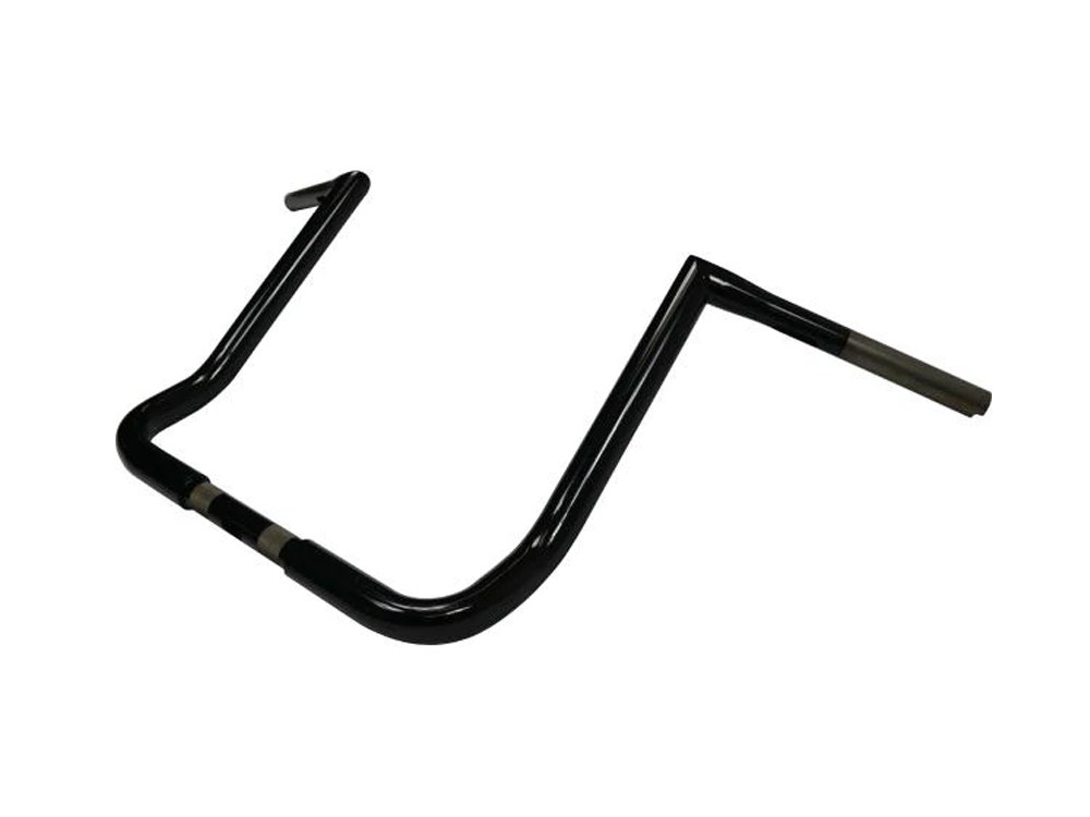 LA Choppers 16in. x 1-1/4in. Twin Peaks Handlebar – Gloss Black. Fits Ultra Models 1996-2024 and Street Glide 1996-2023